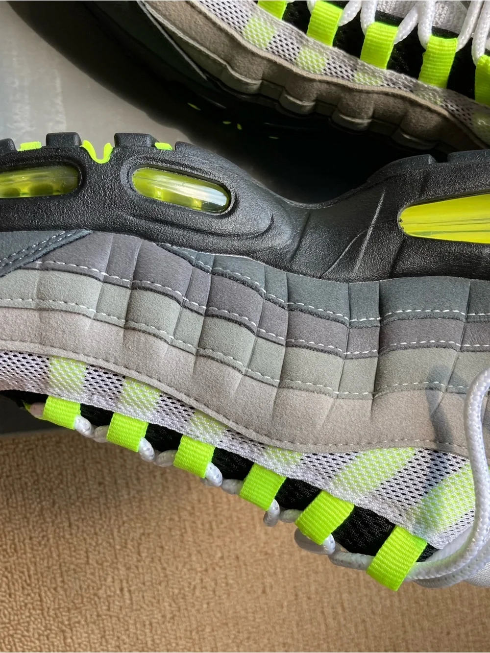 Nike Men’s White, Gray & Volt Air Max Sneakers